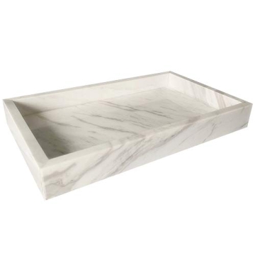 StonePlus Natural Marble Elegant Jewelry Tray Small Stone Organizer for Dressroom/Bathroom/Coffeesho...
