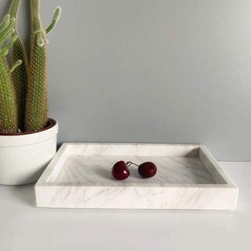 Stylish StonePlus Natural Marble Tray for Storage & Decor
