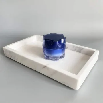 Stylish StonePlus Natural Marble Tray for Storage & Decor