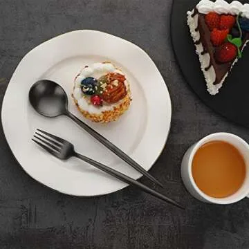 Devico Matte Silverware Set - Dishwasher Safe & Elegant