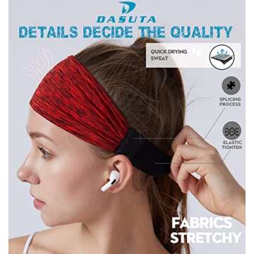 DASUTA Workout Headbands for Stylish Fitness Comfort