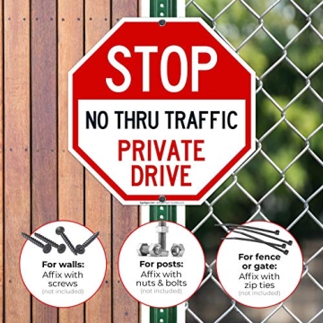 Sigo Signs Private Drive Sign, Durable and Fade-Resistant