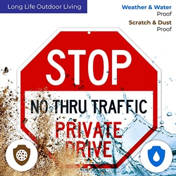 Sigo Signs Private Drive Sign, Durable and Fade-Resistant