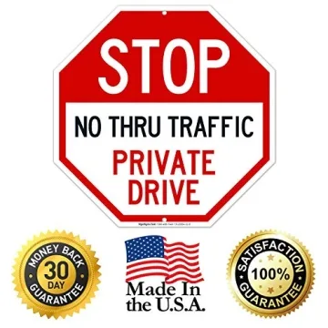 Sigo Signs Private Drive Sign, Durable and Fade-Resistant