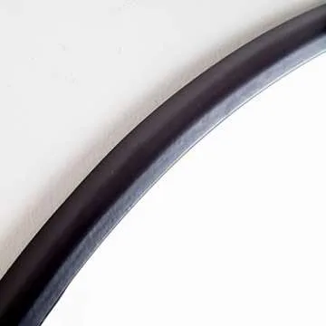 Habitat Decor Adelina Circular Black Metal and Glass Wall Mount Modern Mirror