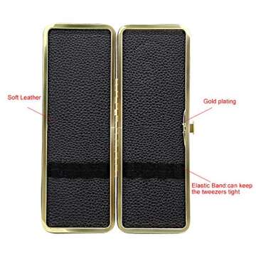 Ms.Queen Tweezers Case for Eyelash Extension,Scissors Lash Brush Eyebrow Razors and Tweezers Kit Premium Empty PU Storage Bag