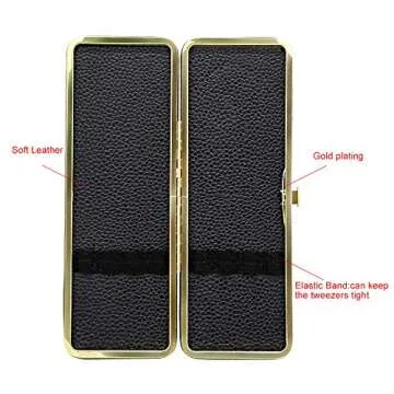 Ms.Queen Tweezers Case for Eyelash Extension,Scissors Lash Brush Eyebrow Razors and Tweezers Kit Premium Empty PU Storage Bag