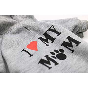 DroolingDog Small Dog Hoodie Pet Sweater Puppy T Shirt for Small Medium Dogs Clothes Girl, Grey