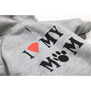 DroolingDog Small Dog Hoodie Pet Sweater Puppy T Shirt for Small Medium Dogs Clothes Girl, Grey