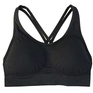 AKAMC Women's Removable Padded Sports Bras Medium Support Workout Yoga Bra 3 Pack