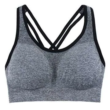 AKAMC Women's Padded Sports Bras for Yoga & Workouts