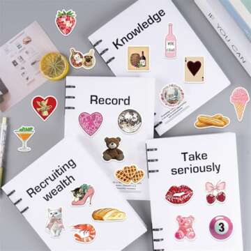 Vintage Aesthetic Stickers for Girls,100PCS Pink Y2K Stickers,Cute Retro Journaling Scrapbooking Stickers Pack for Adult Women Teen,Waterproof Vinyl Decals for Water Bottle Laptop Stickers B (Y2K100)