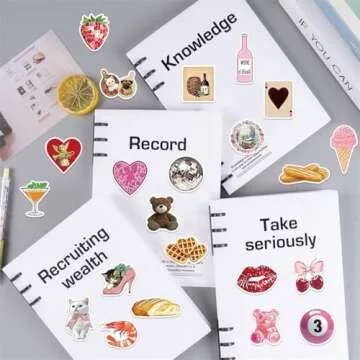 Vintage Aesthetic Stickers for Girls,100PCS Pink Y2K Stickers,Cute Retro Journaling Scrapbooking Stickers Pack for Adult Women Teen,Waterproof Vinyl Decals for Water Bottle Laptop Stickers B (Y2K100)