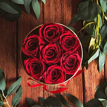 Long Lasting Real Preserved Roses Gift Box for Her