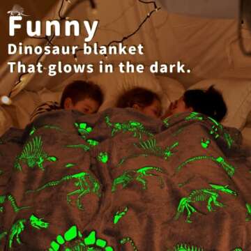 Glow in The Dark Blanket for Kids Warm Cozy Cute Blanket for Boys