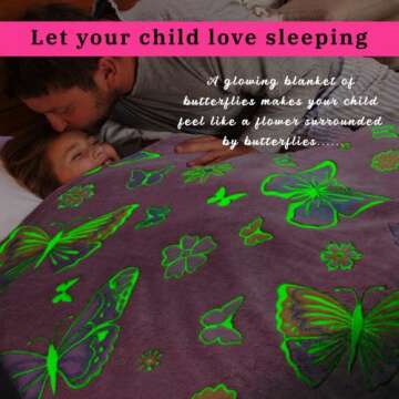 Glow in The Dark Blanket for Kids Warm Cozy Cute Blanket for Boys