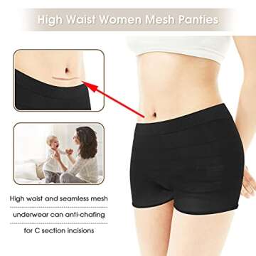 CARER Healthcare Incontinence Pregnancy Mesh Underwear Postpartum 16 Count High Waist Women Mesh Panties Postpartum