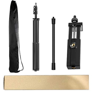 Cell Phone Tripod for iPhone Tall Phone Video Recording Vlogging Streaming Photography Rotatable Live Video Stand Compatible with Most Mobile Phones Pixel 80inch