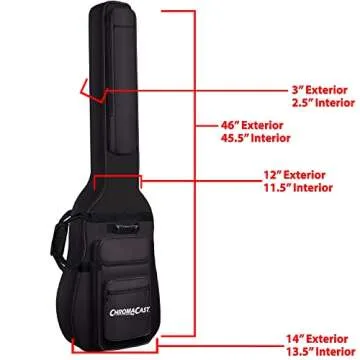 Chromacast Electric Bass Guitar Padded Gig Bag (CC-BPB