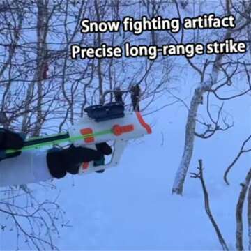Snow Toys for Kids Outdoor, Snow Ball Launcher, Superio Snowball Blaster Gun, Winter Outdoor Toys, Snowball Fight Toy, Outdoor Snow Fight Toys for Kids and Adults. (Single)