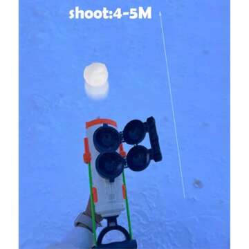 Snow Toys for Kids Outdoor, Snow Ball Launcher, Superio Snowball Blaster Gun, Winter Outdoor Toys, Snowball Fight Toy, Outdoor Snow Fight Toys for Kids and Adults. (Single)