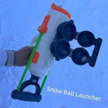 Snow Toys for Kids Outdoor, Snow Ball Launcher, Superio Snowball Blaster Gun, Winter Outdoor Toys, Snowball Fight Toy, Outdoor Snow Fight Toys for Kids and Adults. (Single)