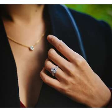 EAMTI Stylish Sterling Zirconia Engagement Ring