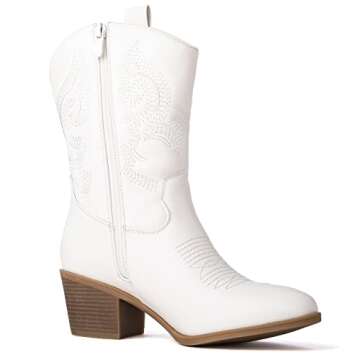 GLOBALWIN Women's Vegan Cowgirl Boots for Stylish Comfort