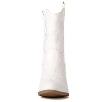 GLOBALWIN Women's Vegan Cowgirl Boots for Stylish Comfort