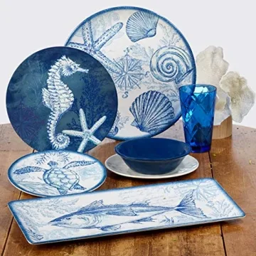 Certified International Oceanic Melamine Platter Set - 2 Pieces