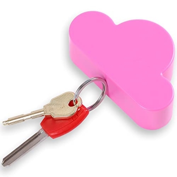 Meyerascal Pink Cloud Magnetic Key Holder for Wall, Strong Magnetic to Securely Hang Multiple Keys a...