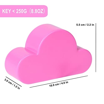 Meyerascal Pink Cloud Magnetic Key Holder for Wall, Strong Magnetic to Securely Hang Multiple Keys and Keychain, Novelty Cute Home Decorations, Easy to Install and Convenient to Use. (Pink)