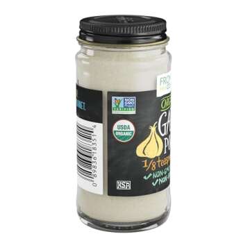 Frontier Garlic Powder Organic Bottle, 2.33 Ounce