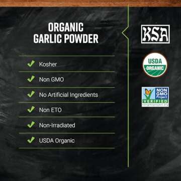 Frontier Garlic Powder Organic Bottle, 2.33 Ounce