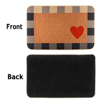 GROBRO7 Love Heart Doormat for Valentine's Unique Decor