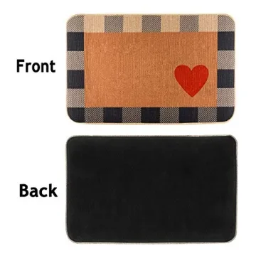 GROBRO7 Love Heart Doormat for Valentine's Unique Decor