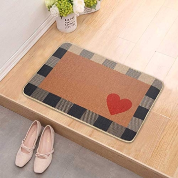 GROBRO7 Love Heart Doormat for Valentine's Unique Decor
