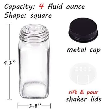 Churboro 48 Spice Jars with 547 Labels for Kitchen Organization