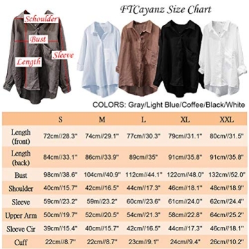 FTCayanz Stylish Women's Linen Blouses for Every Occasion