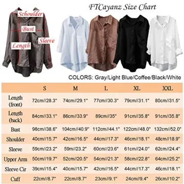 FTCayanz Stylish Women's Linen Blouses for Every Occasion