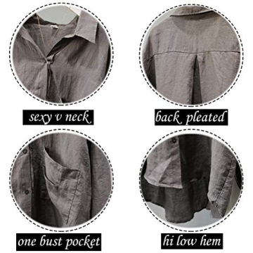 FTCayanz Stylish Women's Linen Blouses for Every Occasion