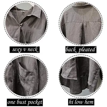 FTCayanz Stylish Women's Linen Blouses for Every Occasion