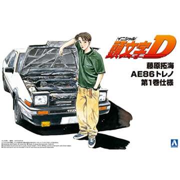 Aoshima Initial D Takumi Fujiwara 86 Trueno Toyota Model Kit 1:24 Scale