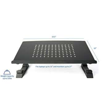 VIVO Ergonomic Adjustable Curved Laptop and Monitor Riser Stand STAND-V001N