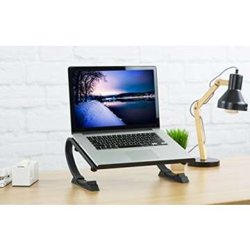 VIVO Ergonomic Adjustable Laptop and Monitor Riser Stand