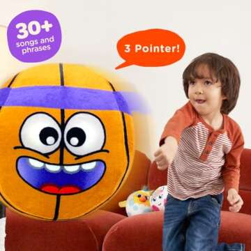 Move2Play Basketball - Interactive Plush Toy with Sound Effects for Kids