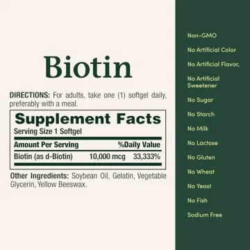 Nature's Bounty Biotin Softgels for Healthy Hair & Skin