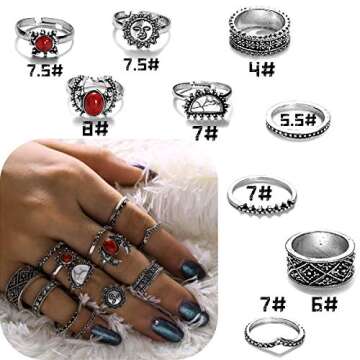 Affordable Vintage Stackable Ring Set for Women