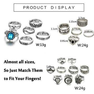 Affordable Vintage Stackable Ring Set for Women