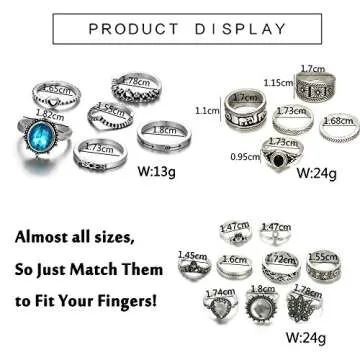 Affordable Vintage Stackable Ring Set for Women